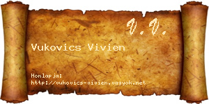 Vukovics Vivien névjegykártya